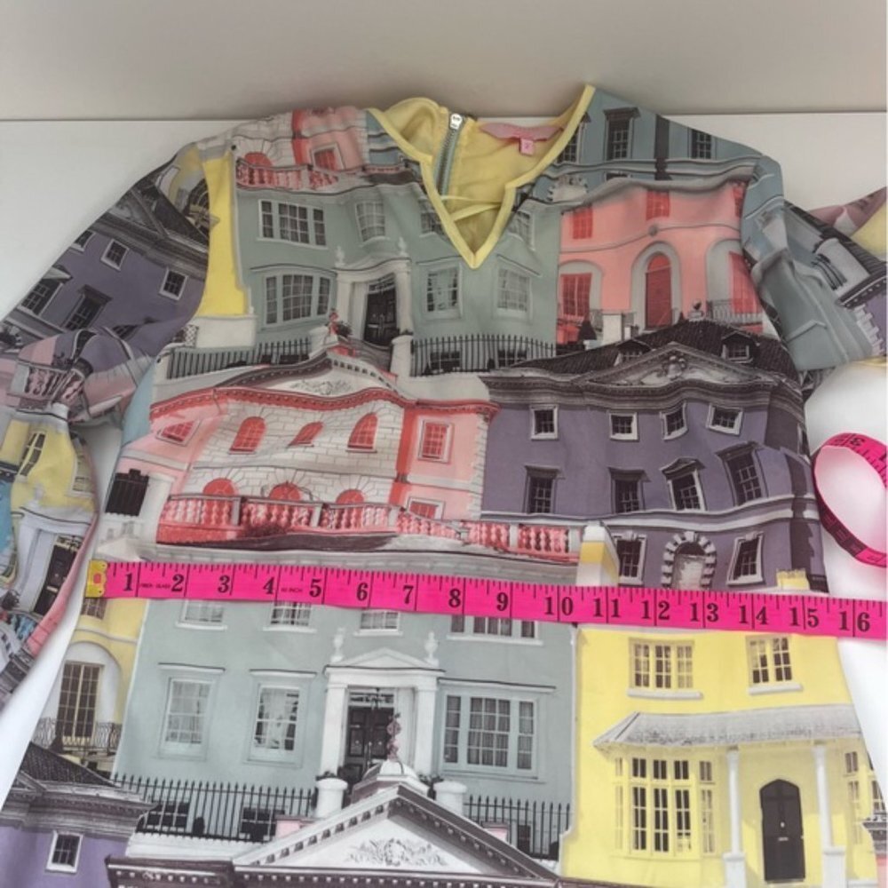Ted Baker Pastel Multi-Print Long Sleeve Shift Dress - Picture 14 of 16